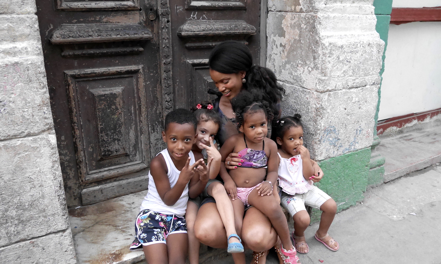 With some beautiful Cuban children